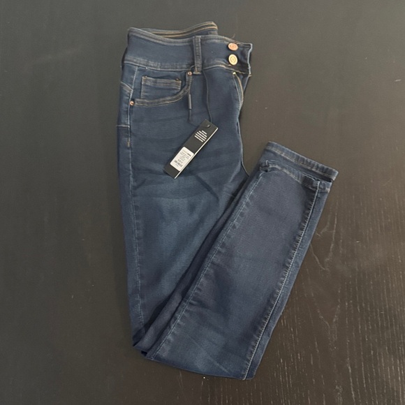 Fashion Nova Midnight Blue Skinny Jeans Size 9 - Picture 4 of 4